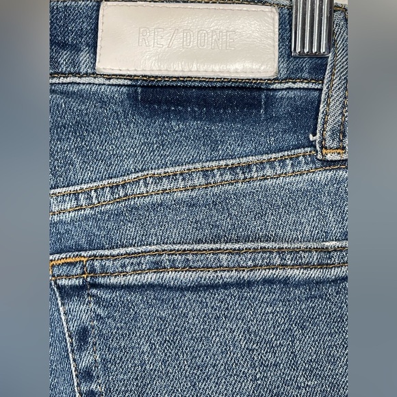 RE/DONE Jeans Women’s Size 25 90s High Rise Ankle Crop in Dusk Destroy - Picture 8 of 12